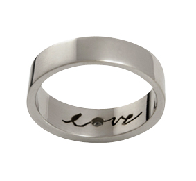 Classic Love [5] Women's Wedding Ring | Platinum - Click Image to Close